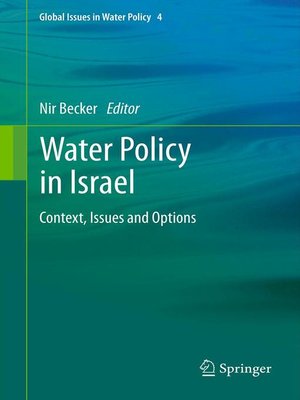 cover image of Water Policy in Israel